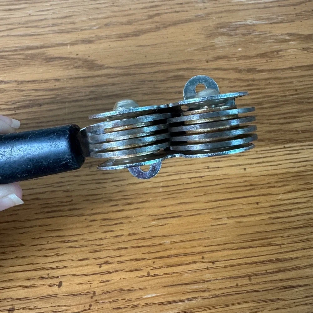 Vintage EKCO USA Knife Sharpener Black Plastic‎ Handle Kitchen Tool